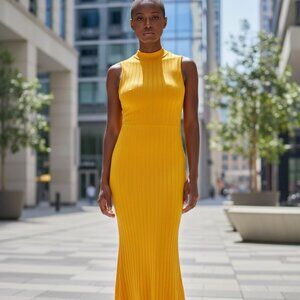 Elegant Yellow Maxi Dress